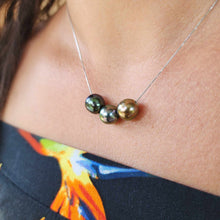 Load image into Gallery viewer, CONTACT US TO RECREATE THIS SOLD OUT STYLE Civa Fiji Saltwater Pearl Trio Necklace - 925 Sterling Silver FJD$
