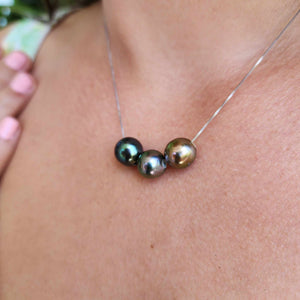 CONTACT US TO RECREATE THIS SOLD OUT STYLE Civa Fiji Saltwater Pearl Trio Necklace - 925 Sterling Silver FJD$
