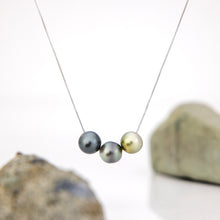 Load image into Gallery viewer, READY TO SHIP Civa Fiji Saltwater Pearl Trio Necklace - 925 Sterling Silver FJD$
