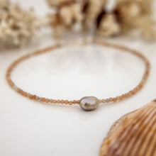 Load image into Gallery viewer, READY TO SHIP Fiji Keshi Pearl &amp; Bead Choker Necklace - 925 Sterling Silver FJD$
