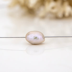 READY TO SHIP Floating Freshwater Pearl Necklace in 925 Sterling Silver - FJD$