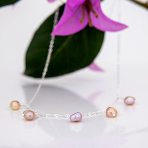 READY TO SHIP Freshwater Pearl Necklace in 925 Sterling Silver - FJD$