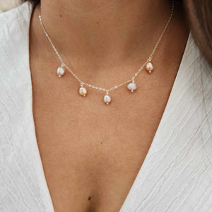 READY TO SHIP Freshwater Pearl Necklace in 925 Sterling Silver - FJD$