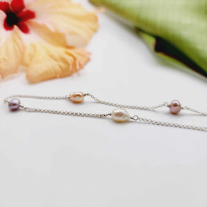 READY TO SHIP Freshwater Pearl Necklace - 925 Sterling Silver FJD$