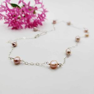 READY TO SHIP Freshwater Pearl Necklace - 925 Sterling Silver FJD$