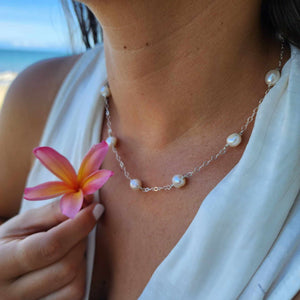 READY TO SHIP Freshwater Pearl Necklace - 925 Sterling Silver FJD$