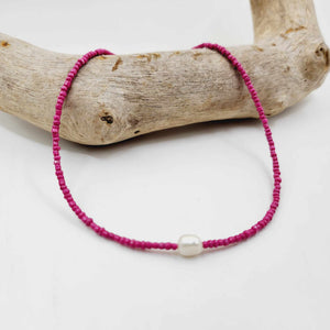 READY TO SHIP Freshwater Pearl & Bead Choker Necklace - 925 Sterling Silver FJD$
