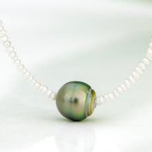 Load image into Gallery viewer, READY TO SHIP Freshwater Pearl Necklace with Civa Fiji Pearl Pendant - 925 Sterling Silver FJD$
