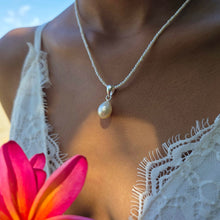 Load image into Gallery viewer, READY TO SHIP Freshwater Pearl Necklace with Civa Fiji Pearl Pendant - 925 Sterling Silver FJD$
