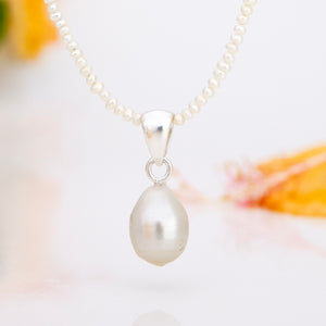 READY TO SHIP Freshwater Pearl Necklace with Civa Fiji Pearl Pendant - 925 Sterling Silver FJD$