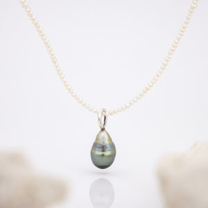 READY TO SHIP Freshwater Pearl Necklace with Civa Fiji Pearl Pendant - 925 Sterling Silver FJD$