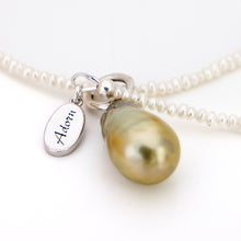 Load image into Gallery viewer, READY TO SHIP Freshwater Pearl Necklace with Civa Fiji Pearl Pendant - 925 Sterling Silver FJD$
