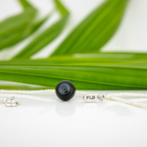 READY TO SHIP Freshwater Pearl Necklace with Civa Fiji Pearl Pendant - 925 Sterling Silver FJD$