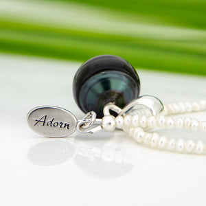 READY TO SHIP Freshwater Pearl Necklace with Civa Fiji Pearl Pendant - 925 Sterling Silver FJD$