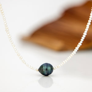 READY TO SHIP Freshwater Pearl Necklace with Civa Fiji Pearl - 925 Sterling Silver FJD$