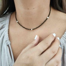 Load image into Gallery viewer, CONTACT US TO RECREATE THIS SOLD OUT STYLE Freshwater Pearl &amp; Faceted Glass Bead Choker Necklace - 925 Sterling Silver FJD$
