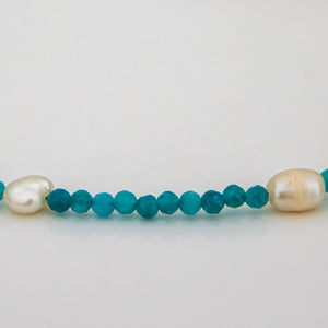 CONTACT US TO RECREATE THIS SOLD OUT STYLE Glass Bead & Freshwater Pearl Choker Necklace - 925 Sterling Silver FJD$