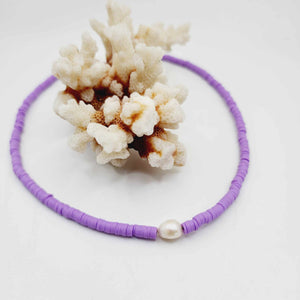 READY TO SHIP Polymer Clay Bead & Freshwater Pearl Choker Necklace - 925 Sterling Silver FJD$