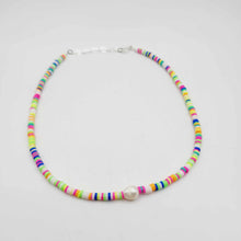 Load image into Gallery viewer, READY TO SHIP Polymer Clay Bead &amp; Freshwater Pearl Choker Necklace - 925 Sterling Silver FJD$
