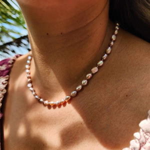 CONTACT US TO RECREATE THIS SOLD OUT STYLE Freshwater Pearl Strand Necklace - 925 Sterling Silver FJD$