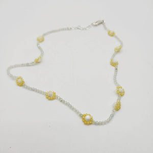 CONTACT US TO RECREATE THIS SOLD OUT STYLE Daisy Choker Necklace - Glass Beads & 925 Sterling Silver FJD$