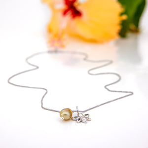 CONTACT US TO RECREATE THIS SOLD OUT STYLE Fiji Keshi Pearl & Honey Bee Charm Necklace - 925 Sterling Silver FJD$