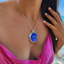 Load image into Gallery viewer, READY TO SHIP Adorn Pacific x Hot Glass Bezel Set Manta Necklace - 925 Sterling Silver l FJD$
