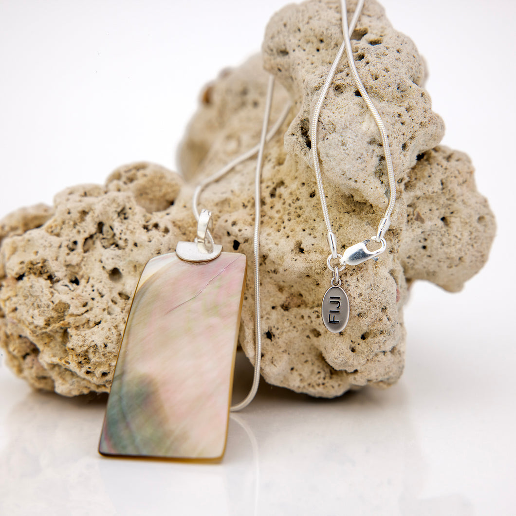 READY TO SHIP Mother of Pearl Necklace - 925 Sterling Silver FJD$