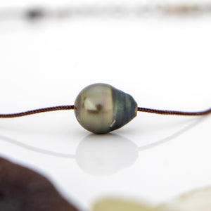 READY TO SHIP Civa Fiji Saltwater Pearl Unisex Necklace - 925 Sterling Silver & Nylon FJD$