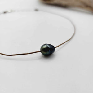 READY TO SHIP Civa Fiji Saltwater Pearl Unisex Necklace - 925 Sterling Silver & Nylon FJD$
