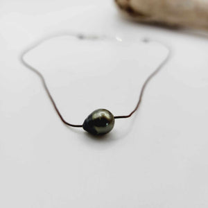 READY TO SHIP Civa Fiji Saltwater Pearl Unisex Necklace - 925 Sterling Silver & Nylon FJD$