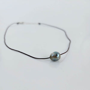 READY TO SHIP Civa Fiji Saltwater Pearl Unisex Necklace - 925 Sterling Silver & Nylon FJD$