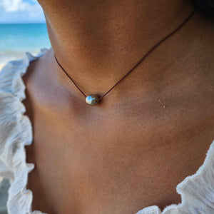READY TO SHIP Civa Fiji Saltwater Pearl Unisex Necklace - 925 Sterling Silver & Nylon FJD$