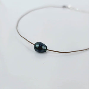 READY TO SHIP Civa Fiji Saltwater Pearl Unisex Necklace - 925 Sterling Silver & Nylon FJD$