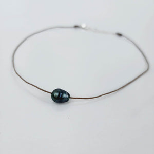 READY TO SHIP Civa Fiji Saltwater Pearl Unisex Necklace - 925 Sterling Silver & Nylon FJD$