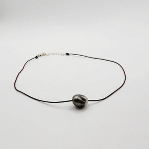READY TO SHIP Civa Fiji Saltwater Pearl Unisex Necklace - 925 Sterling Silver & Nylon FJD$