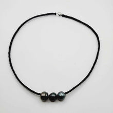 Load image into Gallery viewer, READY TO SHIP Unisex Civa Fiji Saltwater Pearl Trio Necklace - Nylon &amp; 925 Sterling Silver FJD$
