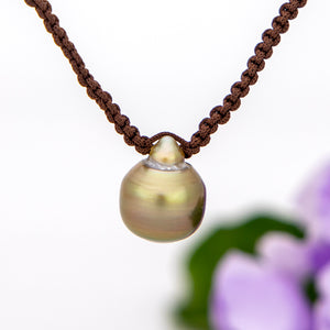 READY TO SHIP Unisex Civa Fiji Pearl Necklace - Nylon & 925 Sterling Silver FJD$