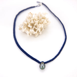 READY TO SHIP Unisex Civa Fiji Pearl Necklace - Nylon & 925 Sterling Silver FJD$