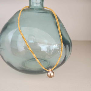 READY TO SHIP Unisex Civa Fiji Pearl Necklace - Nylon & 925 Sterling Silver FJD$