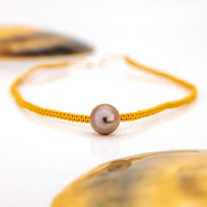 READY TO SHIP Unisex Civa Fiji Pearl Necklace - Nylon & 925 Sterling Silver FJD$