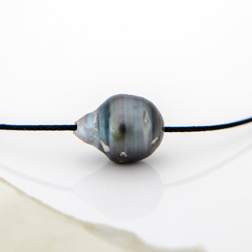 READY TO SHIP Civa Fiji Saltwater Pearl Unisex Necklace - 925 Sterling Silver & Nylon FJD$