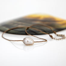 Load image into Gallery viewer, READY TO SHIP Civa Fiji Saltwater Pearl Unisex Necklace - 925 Sterling Silver &amp; Nylon FJD$

