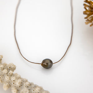 READY TO SHIP Civa Fiji Saltwater Pearl Unisex Necklace - 925 Sterling Silver & Nylon FJD$