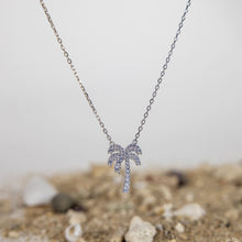 Load image into Gallery viewer, READY TO SHIP Palm Tree Necklace with Cz Stone Detail - 925 Sterling Silver FJD$
