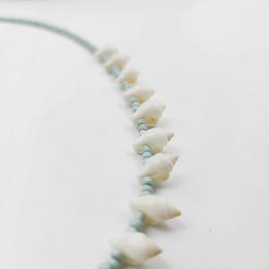 READY TO SHIP Bead & Shell Choker Necklace - 925 Sterling Silver FJD$