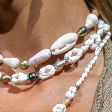 Load image into Gallery viewer, READY TO SHIP Pearl &amp; Shell Necklace - 925 Sterling Silver FJD$
