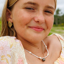 Load image into Gallery viewer, READY TO SHIP Bead &amp; Shell Choker Necklace - 925 Sterling Silver FJD$
