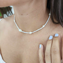 Load image into Gallery viewer, READY TO SHIP Bead &amp; Shell Choker Necklace - 925 Sterling Silver FJD$
