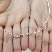 Load image into Gallery viewer, READY TO SHIP Snake Chain Necklace Stiff  - 925 Sterling Silver FJD$
